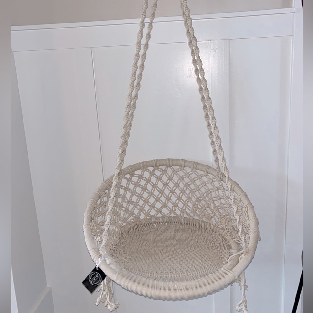 New macrame hanging chair